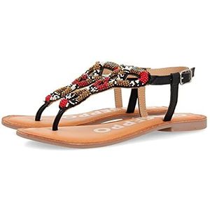 GIOSEPPO Hytop sandalen met open teen voor dames, Blanco Y Gris, 36 EU