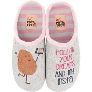 Hot Potatoes Kontich Sloffen Dames - Grijs