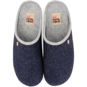 Hot Potatoes - Labinsk - Pantoffel - Navy - Polyester - Uitneembare Zool