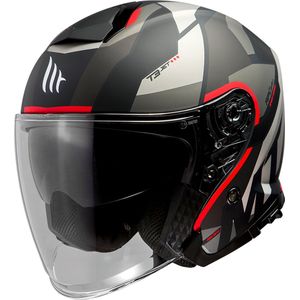 MT Helm Thunder III Jet mat zwart / rood maat S