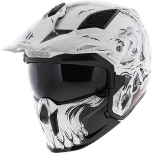 MT Streetfighter SV Darkness helm glans zwart wit S 55 - 56 cm