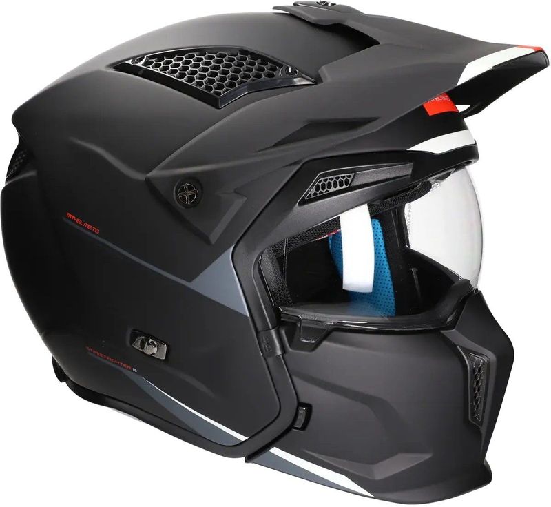 MT Helmets - Streetfighter SV S - Klaphelm - Matt Black