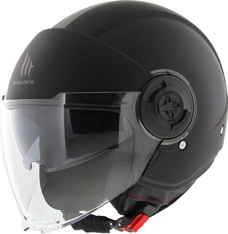 MT Helmets - Viale SV S - Open Face Helm - Zwart - Kunststof