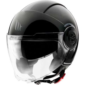 MT Jethelm Viale S helm glans zwart M - Scooterhelm Brommerhelm