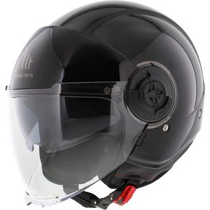 MT Helmets Viale S SV jethelm - scooterhelm motorhelm - glans zwart XL