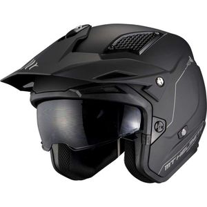 MT Helmets - District SV S - Open Helm - Zwart - Thermoplastisch Materiaal