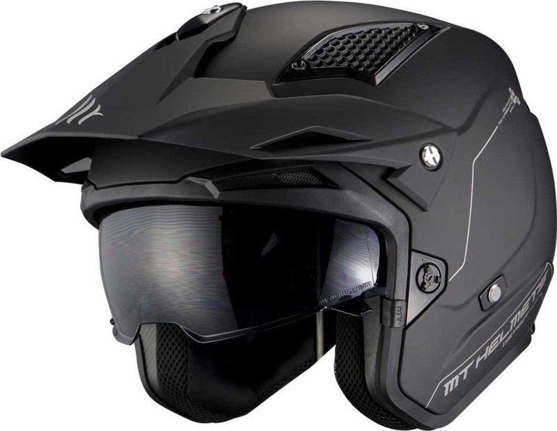 MT Helmets - District SV S - Open Helm - Zwart - Thermoplastisch Materiaal