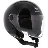 MT - Street S - Scooterhelm - Glans Zwart - ECE-22.06 Goedkeuring