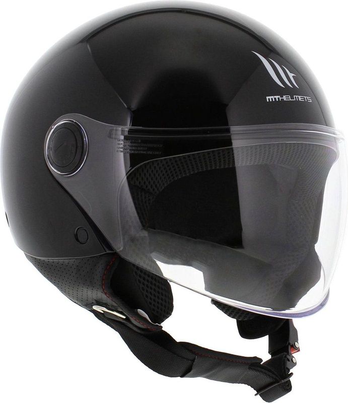 MT - Street S - Scooterhelm - Glans Zwart - ECE-22.06 Goedkeuring