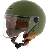 MT Helmets - Street S - Open Helm - Matt Green - Hoogwaardige Helm