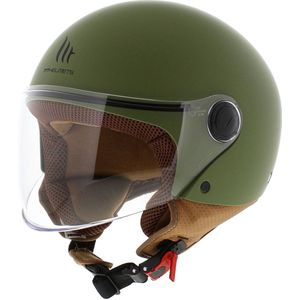 MT Helmets - Street S - Open Helm - Matt Green - Hoogwaardige Helm
