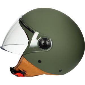 MT Helmets - Street S - Open Face Helm - Matt Groen - Polycarbonaat