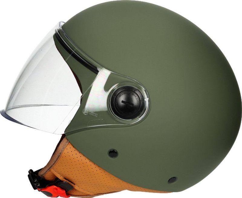 MT Helmets - Street S - Open Face Helm - Matt Groen - Polycarbonaat