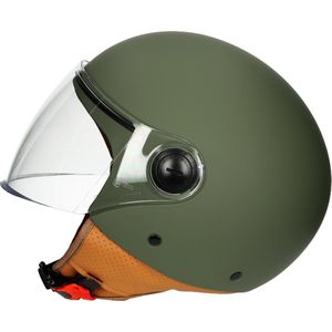 MT Helmets - Street S - Open Face Helm - Matt Groen - Polycarbonaat