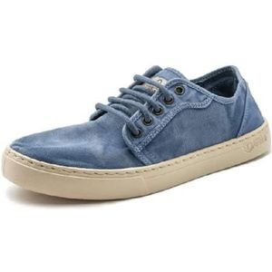 Natural World Eco 6602E herensneakers van biologisch katoen en rubber, 100% milieuvriendelijk, hemelsblauw, Blauw, 41 EU