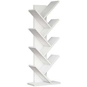 WELL HOME MOBILIARIO & DECORACIÓN Boekenkast met V-vakken, spaanplaat, 100% melaminecoating, wit