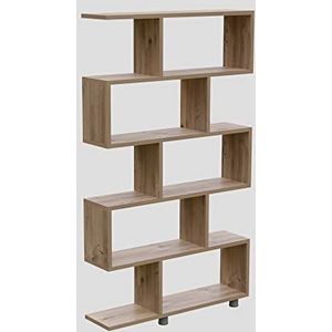 Boekenkast, 100% spaanplaat, melamine, grenenkleur