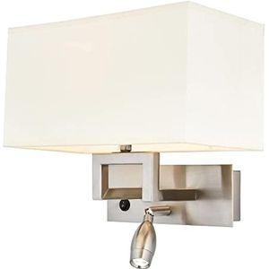 WELL HOME MOBILIARIO & DECORACIÓN Wandlamp, metaal, verchroomd, 33 x 28 x 20, fitting 1 x E 27 max. 60 W