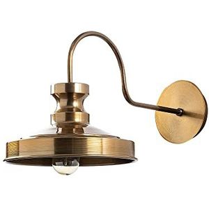 Wandlamp, metaal, goudkleurig, 22 x 42 x 23, sokkel en 27 max. 40 W