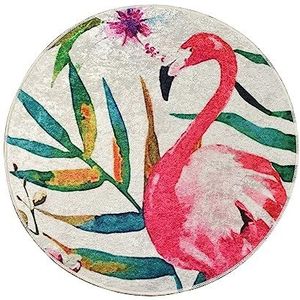 Ronde badmat met flamingo