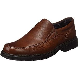Fluchos | Mocassins | 9578 CIDACO LIBANO | schoen van hoogwaardig rundleer | elastische sluiting | rubberen bodem, Bruin