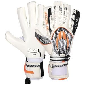 HO Soccer GHOTTA EVO2 RN Silver Legend Keepershandschoenen, uniseks, volwassenen, wit/oranje, maat 7,5