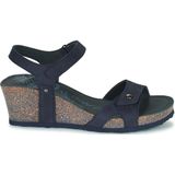 Panama Jack JULIA BASICS B10 - Volwassenen Sandalen met hakDames Sandalen - Kleur: Blauw - Maat: 38