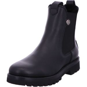 Panama Jack, Schoenen, Dames, Zwart, 40 EU, Wol, Waterdichte leren laarzen met elastische enkelband