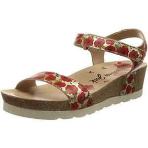 Panama Jack Capri Garden Sandal voor dames, Rojo B1, 38 EU