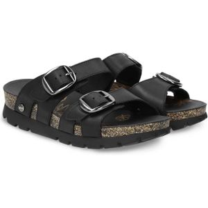 Panama Jack - Shirley - Slipper - Zwart - Nappa Leer - PU Zool