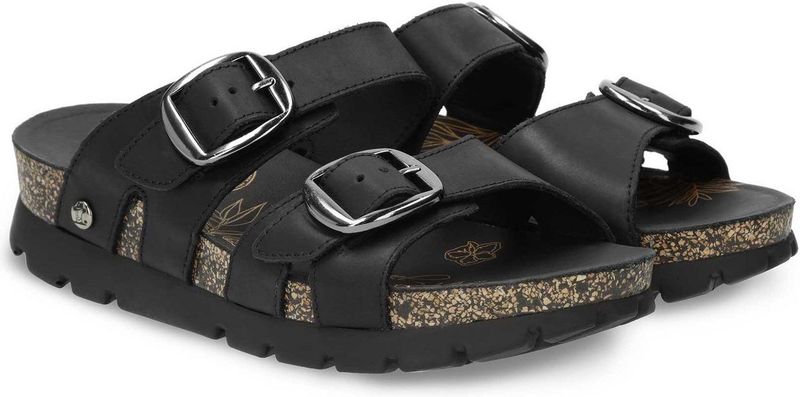 Panama Jack - Shirley - Slipper - Zwart - Nappa Leer - PU Zool