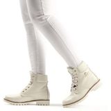 Panama Jack - Combat Boots - Blanco / White - Waterdichte Nappa - Rubber Zool