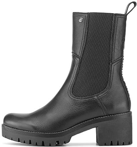 Panama Jack - Chelsea Enkellaarsjes - Zwart - Waterdicht Nappa - Gemaakt in Spanje