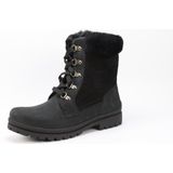 Veterlaarsjes - Tuscani - Effen - Leer - Blokhak - Warm Gevoerd