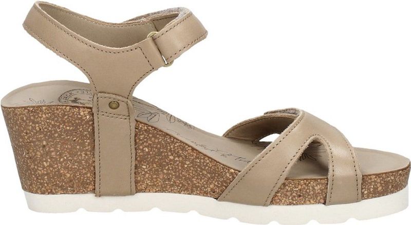 Panama Jack Julia Sandalen - Met Sleehak - Dames - Taupe
