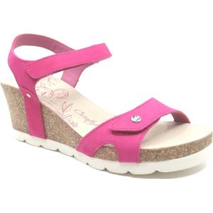 Sandalen - Julia B58 - Effen - Leer - Velcro Sluiting - Hoge Hak