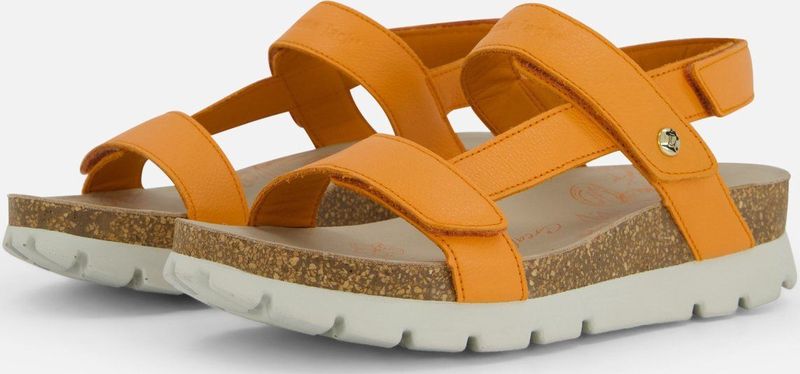 Selma B14 - Sandalen - Effen - Leer - Anatomisch Voetbed - Velcro Sluiting