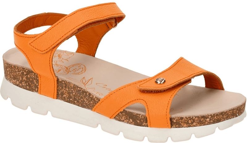 SULIA B9 - Effen Sandalen met Velcro Sluiting en Middelhoge Hak
