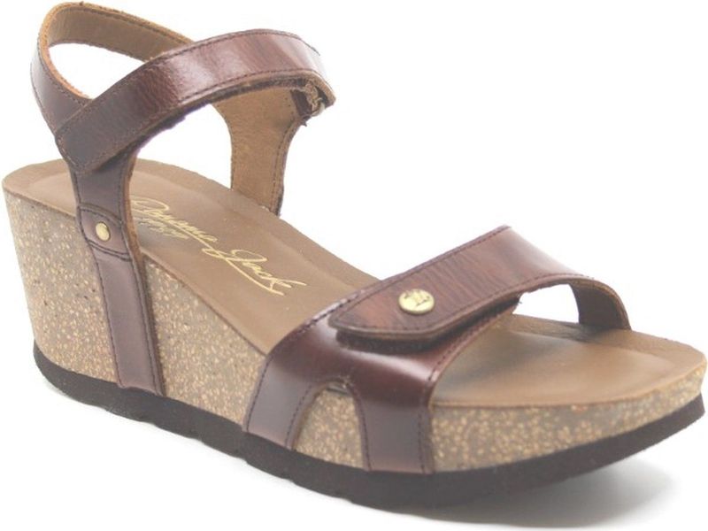 Panama Jack RUTH B6 Bruine sandalen op een sleehak