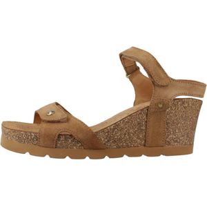 Panama Jack - Bruine Casual Sandalen - Textiel - 8 cm EVA-zool