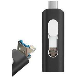 COOL SMARTPHONES & TABLETS ACCESSORIES Pen Drive USB X32 GB (3 in 1) Lightning/Type - C/Micro - USB zwart