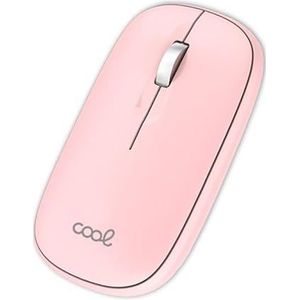 Draadloze muis, Cool Slim, stil, 2-in-1 (Bluetooth + USB-adapter), roze