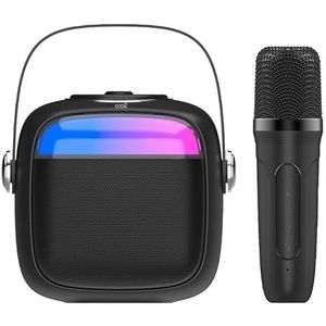 Universele Bluetooth luidspreker muziek 6 W Cool Mini karaoke + microfoon zwart