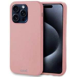 Cool beschermhoes voor iPhone 15 Pro Eco biologisch afbreekbaar, roze