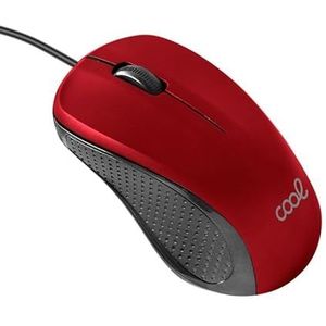 Cool USB-muis met kabel, rood