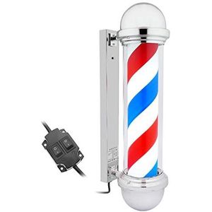 PrimeMatik Lichtgevende Roterende Barber Pole voor Kappers 155 x 650 mm (BQ001), Meerkleurig