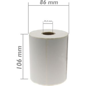 BeMatik - Rolspoel 700 zelfklevende etiketten voor thermische transfer-printer 101.6x50.8mm 20 eenheden