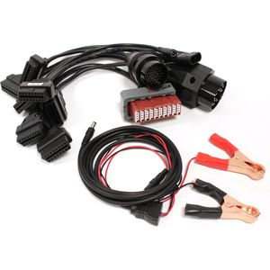 BeMatik - Kit 7 OBD2 AUTOCOMCAR-adapters compatibel met Mercedes PSA 2-pins PSA 30-pins en compatibel met Audi BMW OPEL FIAT