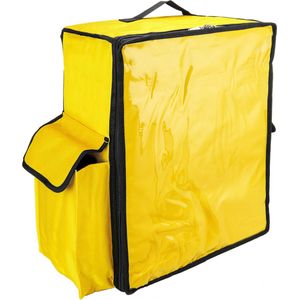 CityBAG - Gele draagbare koelkast 48 liter 39x50x25cm, isothermische tas rugzak voor picknick, camping, strand, voedselbezorging per motor of fiets