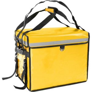 CityBAG - Gele draagbare koelkast 52 liter 45x35x33cm, isothermische tas rugzak voor picknick, camping, strand, voedselbezorging per motor of fiets